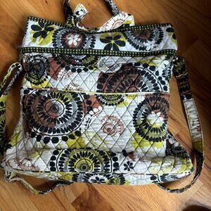 VERA BRADLEY Convertible Crossbody Shoulder Hand Bag Cocoa Moss
